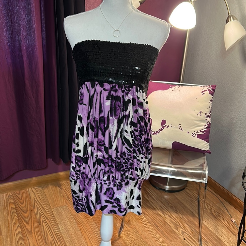 Sleeveless dress, sz M, purple